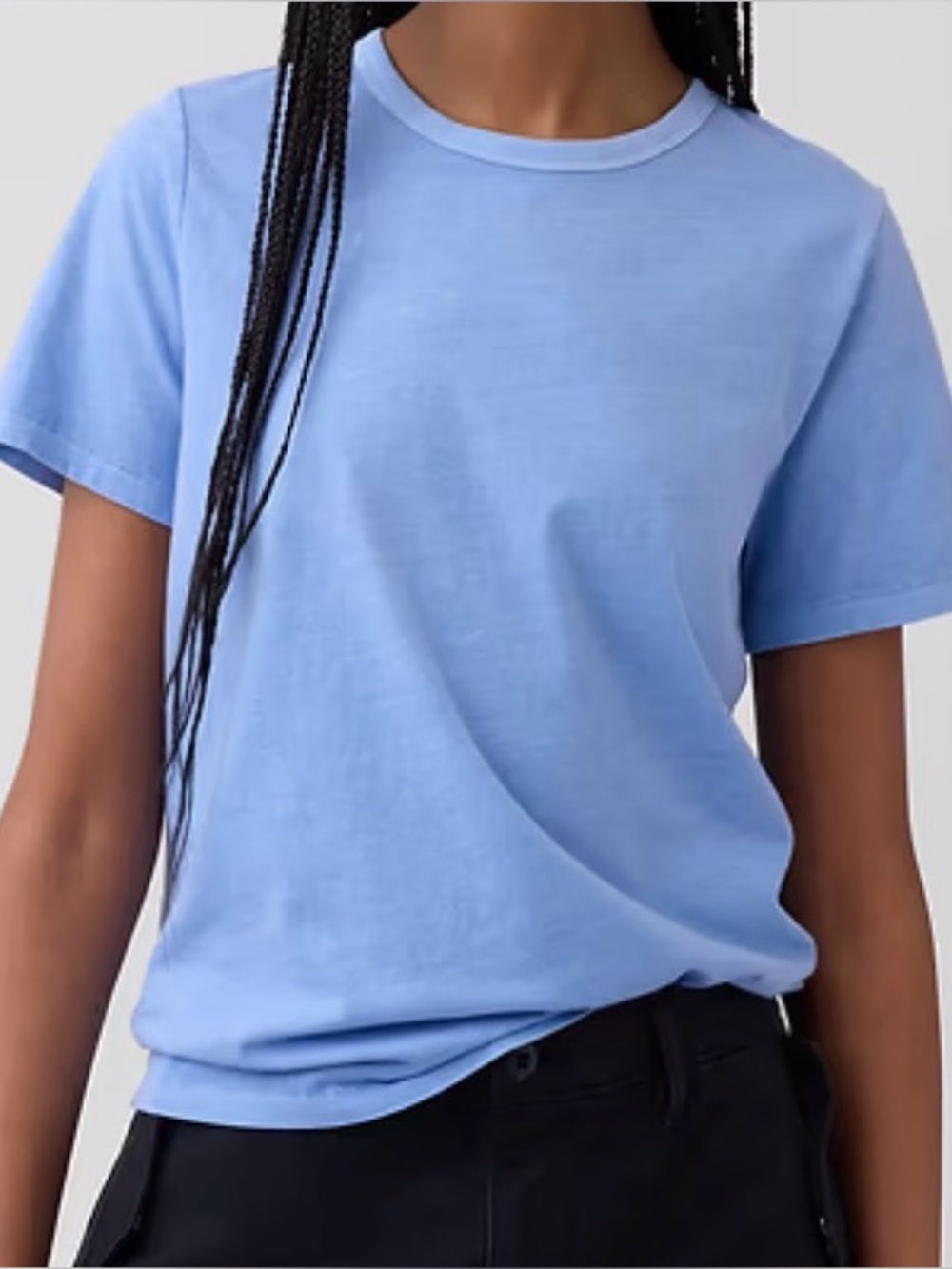 NWT GAP Organic Cotton VintageSoft T-Shirt in Moonstone Blue - Small